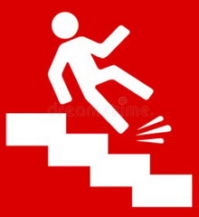 Рискованное поведение при спуске по лестнице